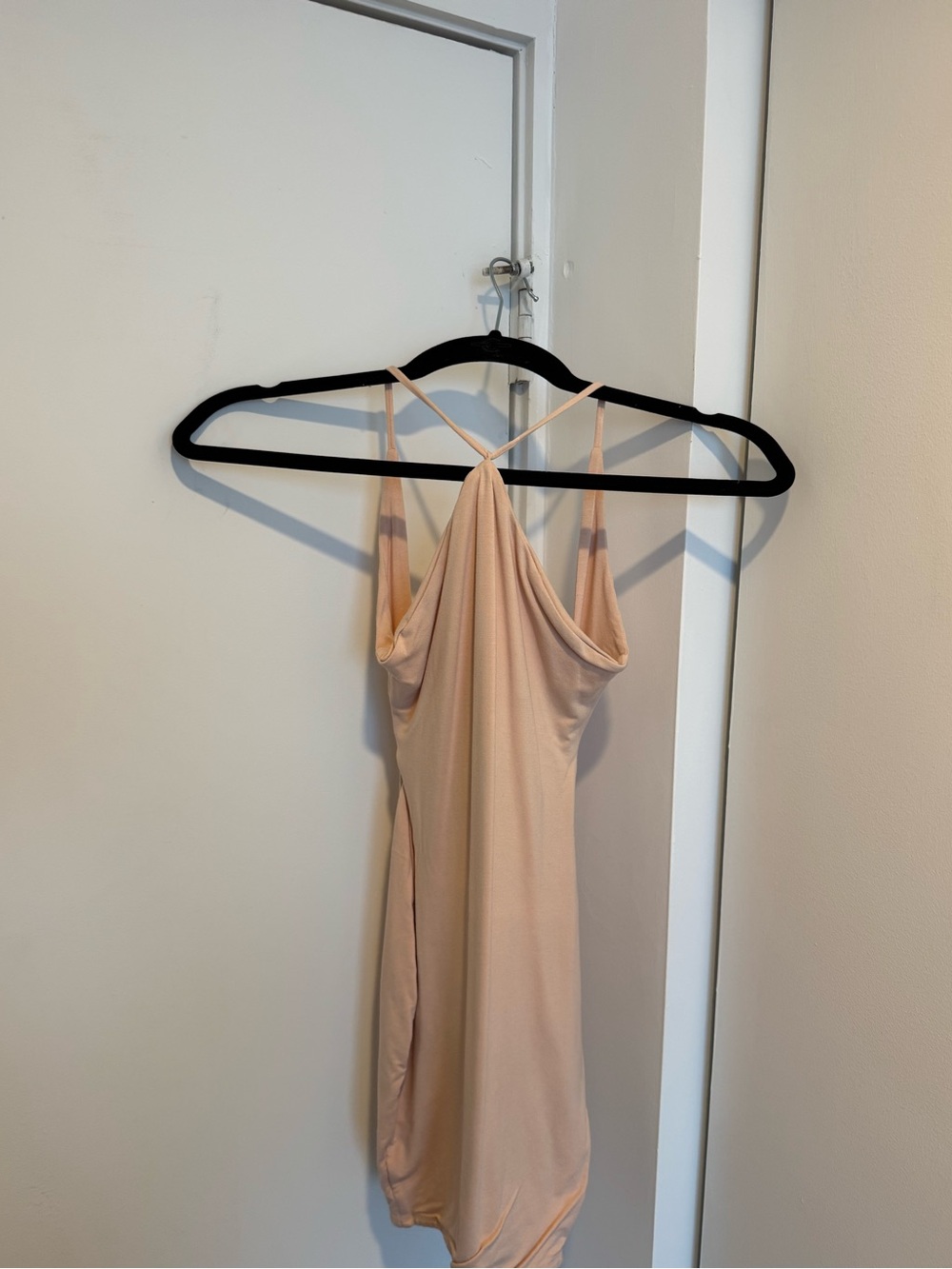 Oh Polly Blush Pink Strappy Mini Dress